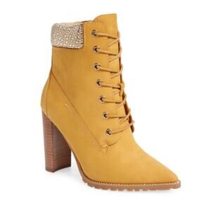 Steve Madden Womens 7.5 Karmen Pointed Toe Leather Bootie NEW